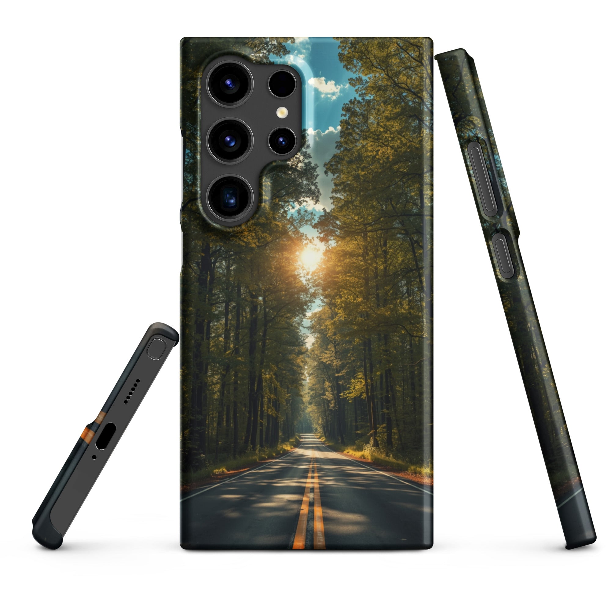 Cover Samsung Resistente – Compatibile con Ricarica Wireless – Design Green Road-Biiply