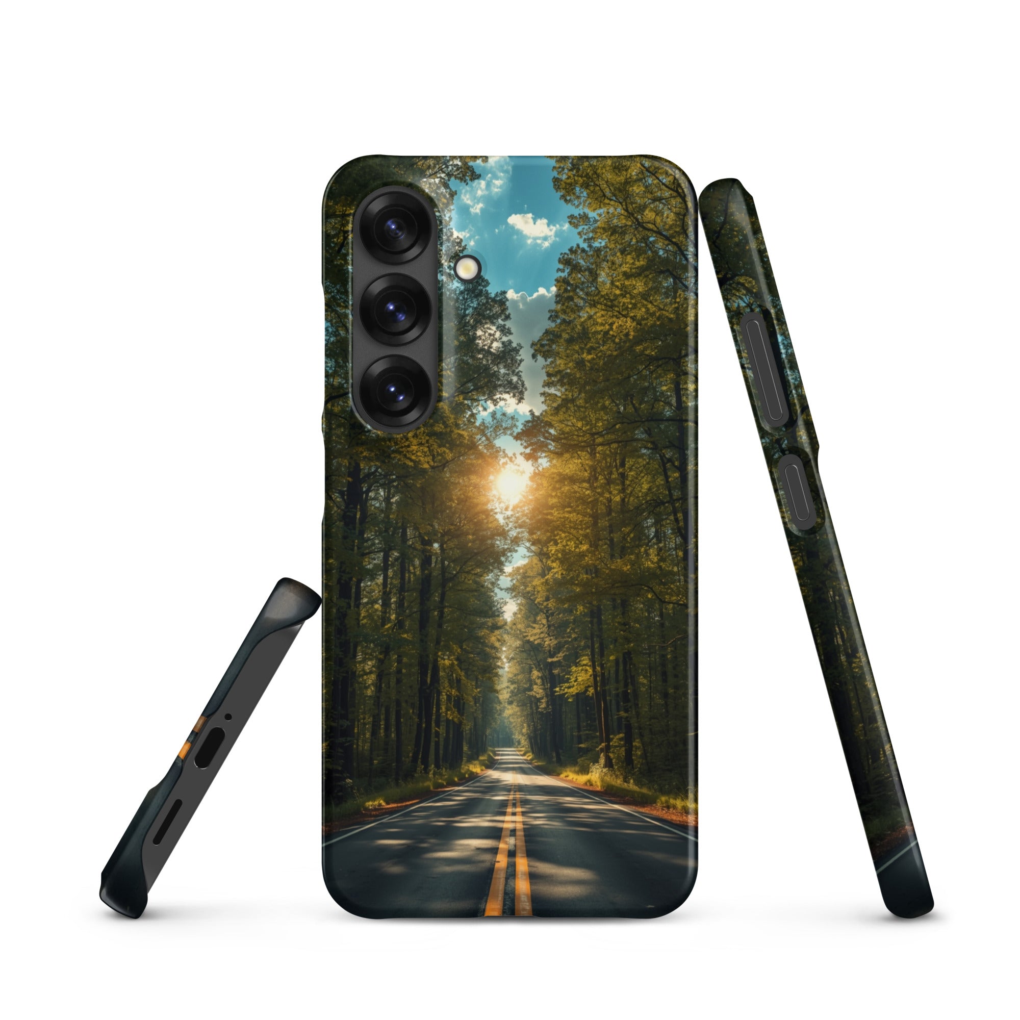 Cover Samsung Resistente – Compatibile con Ricarica Wireless – Design Green Road-Biiply