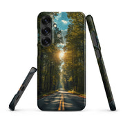 Cover Samsung Resistente – Compatibile con Ricarica Wireless – Design Green Road-Biiply