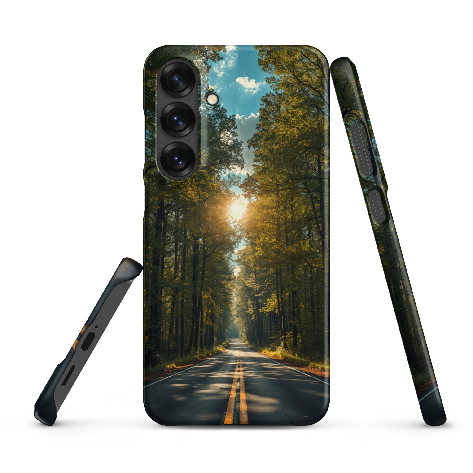 Cover Samsung Resistente – Compatibile con Ricarica Wireless – Design Green Road-Biiply