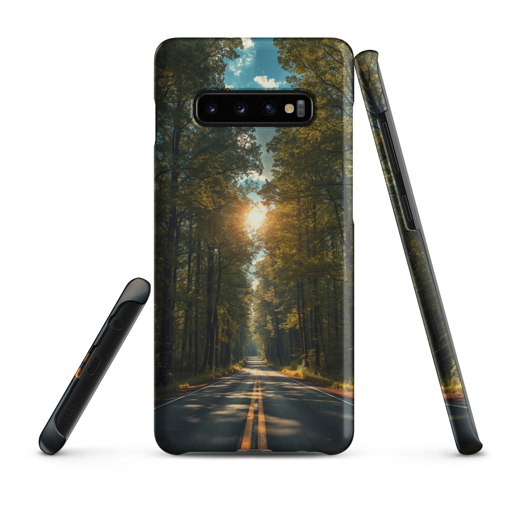 Cover Samsung Resistente – Compatibile con Ricarica Wireless – Design Green Road-Biiply