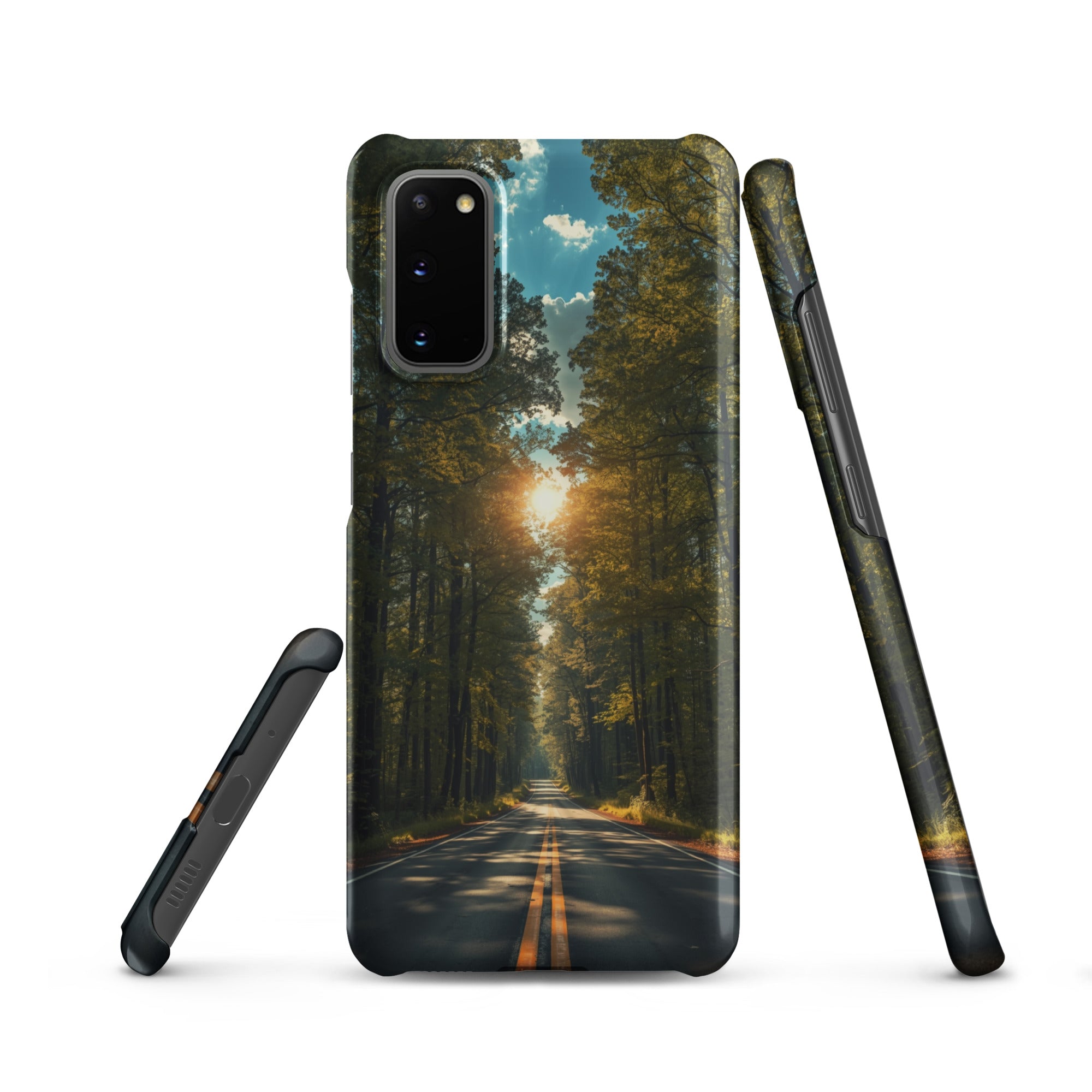 Cover Samsung Resistente – Compatibile con Ricarica Wireless – Design Green Road-Biiply