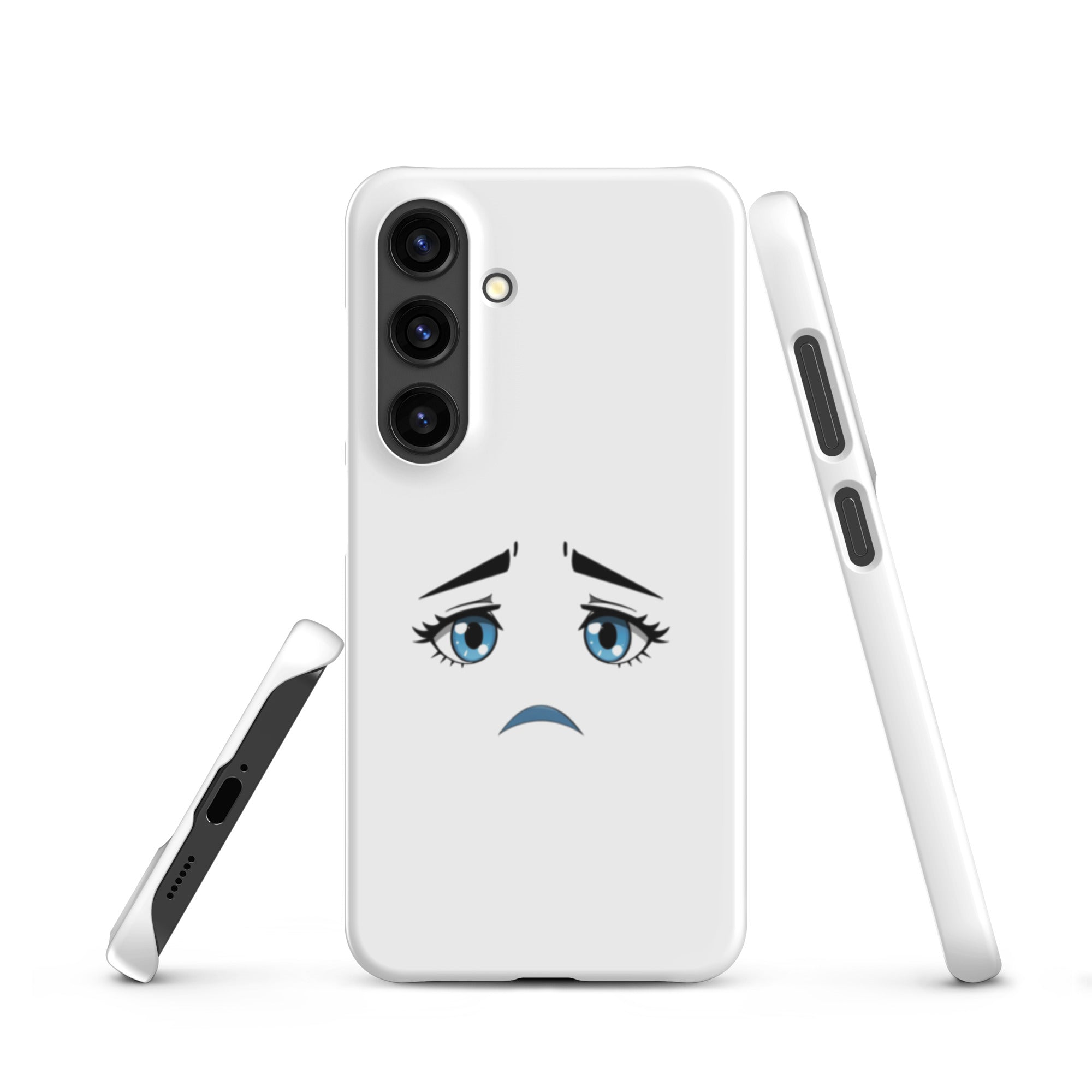 Cover Samsung Resistente – Compatibile con Ricarica Wireless – Design Occhi Tristi-Biiply