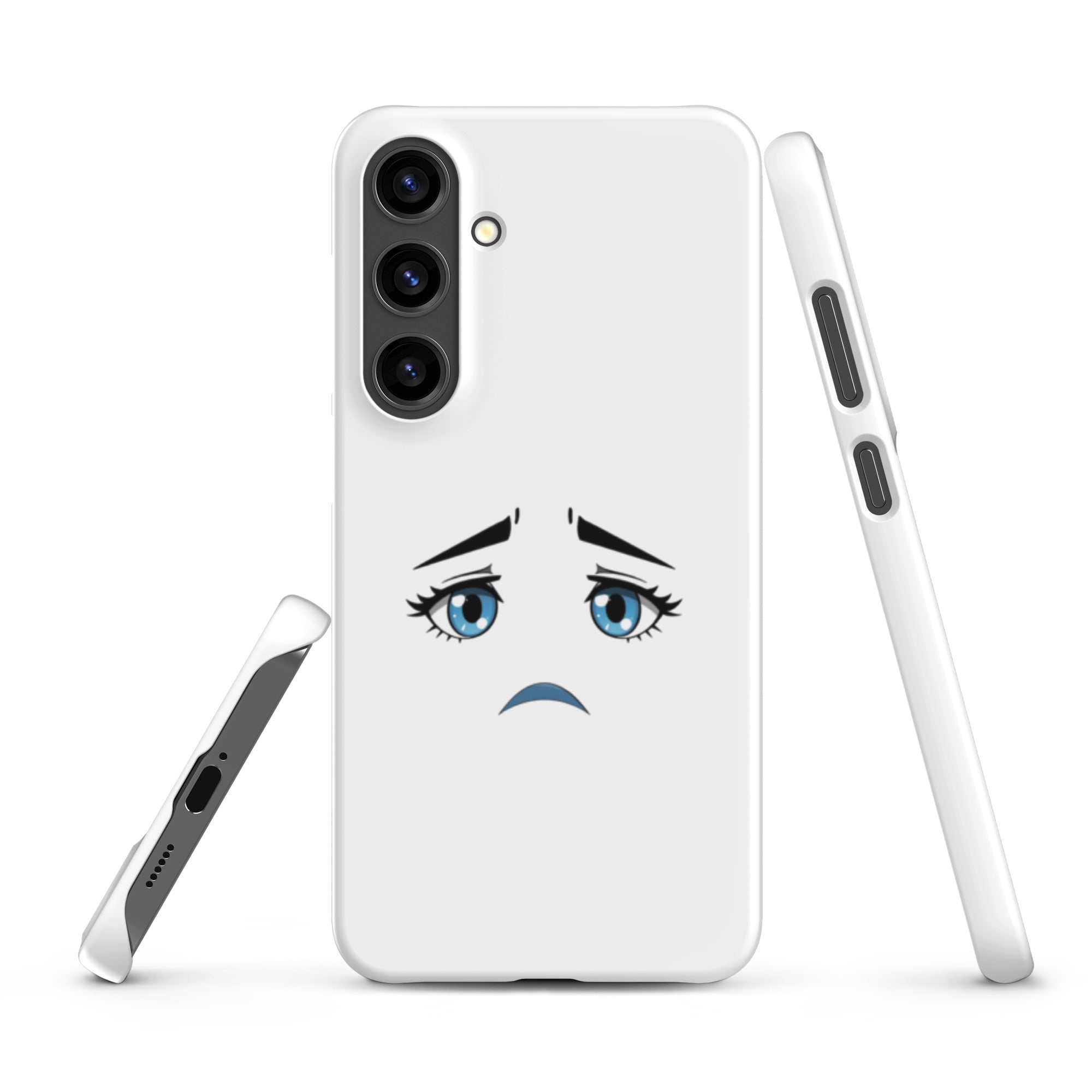 Cover Samsung Resistente – Compatibile con Ricarica Wireless – Design Occhi Tristi-Biiply