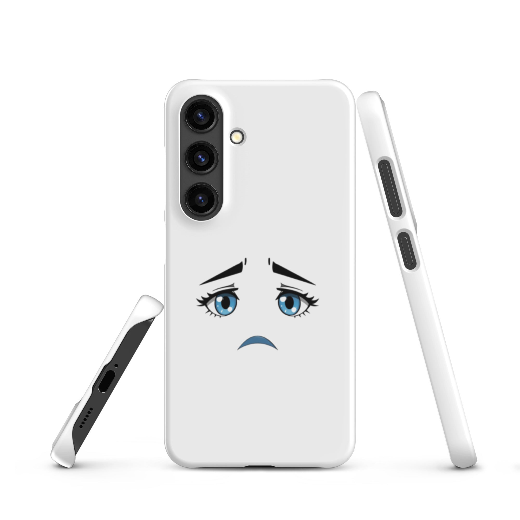 Cover Samsung Resistente – Compatibile con Ricarica Wireless – Design Occhi Tristi-Biiply