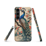 Cover Samsung Resistente – Compatibile con Ricarica Wireless – Design Pavone Giapponese-Biiply