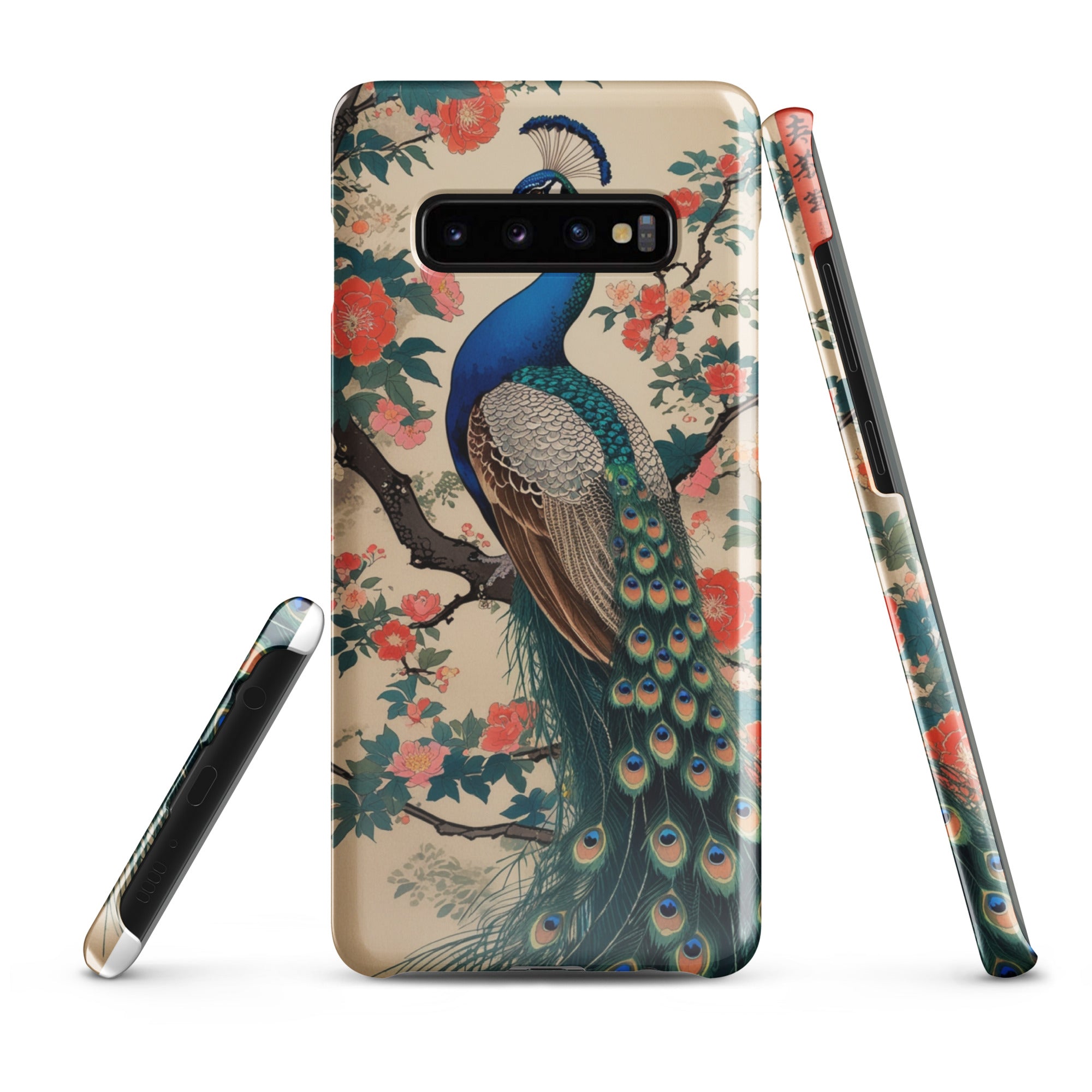 Cover Samsung Resistente – Compatibile con Ricarica Wireless – Design Pavone Giapponese-Biiply