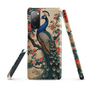 Cover Samsung Resistente – Compatibile con Ricarica Wireless – Design Pavone Giapponese-Biiply