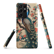 Cover Samsung Resistente – Compatibile con Ricarica Wireless – Design Pavone Giapponese-Biiply