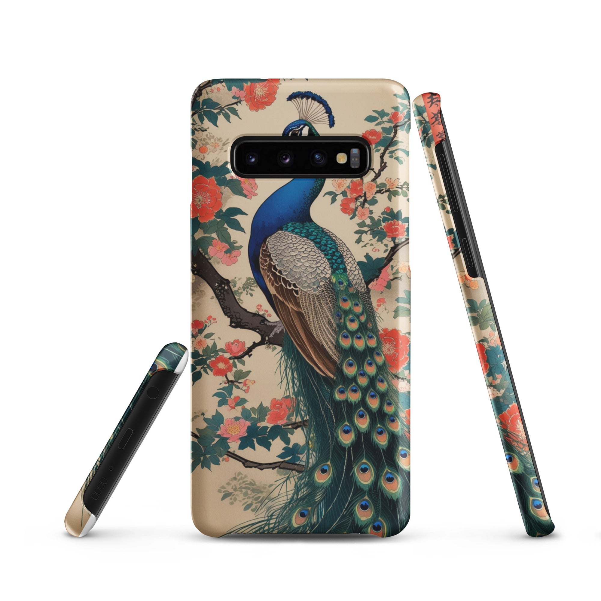 Cover Samsung Resistente – Compatibile con Ricarica Wireless – Design Pavone Giapponese-Biiply