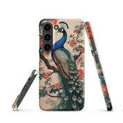 Cover Samsung Resistente – Compatibile con Ricarica Wireless – Design Pavone Giapponese-Biiply