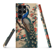 Cover Samsung Resistente – Compatibile con Ricarica Wireless – Design Pavone Giapponese-Biiply