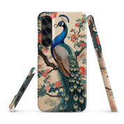 Cover Samsung Resistente – Compatibile con Ricarica Wireless – Design Pavone Giapponese-Biiply