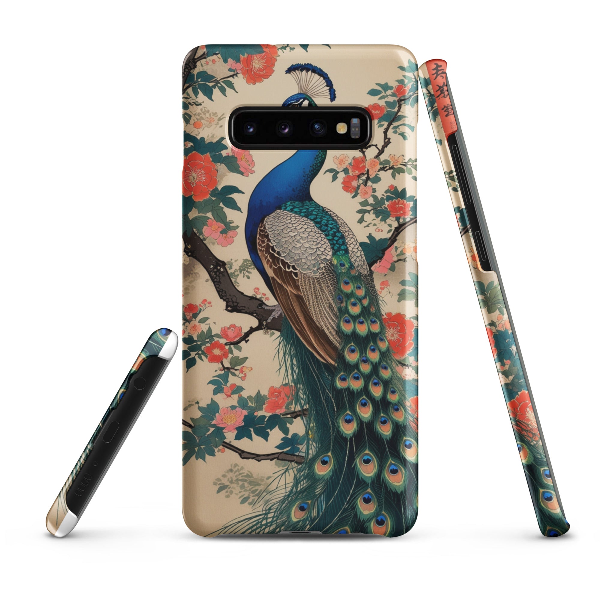 Cover Samsung Resistente – Compatibile con Ricarica Wireless – Design Pavone Giapponese-Biiply