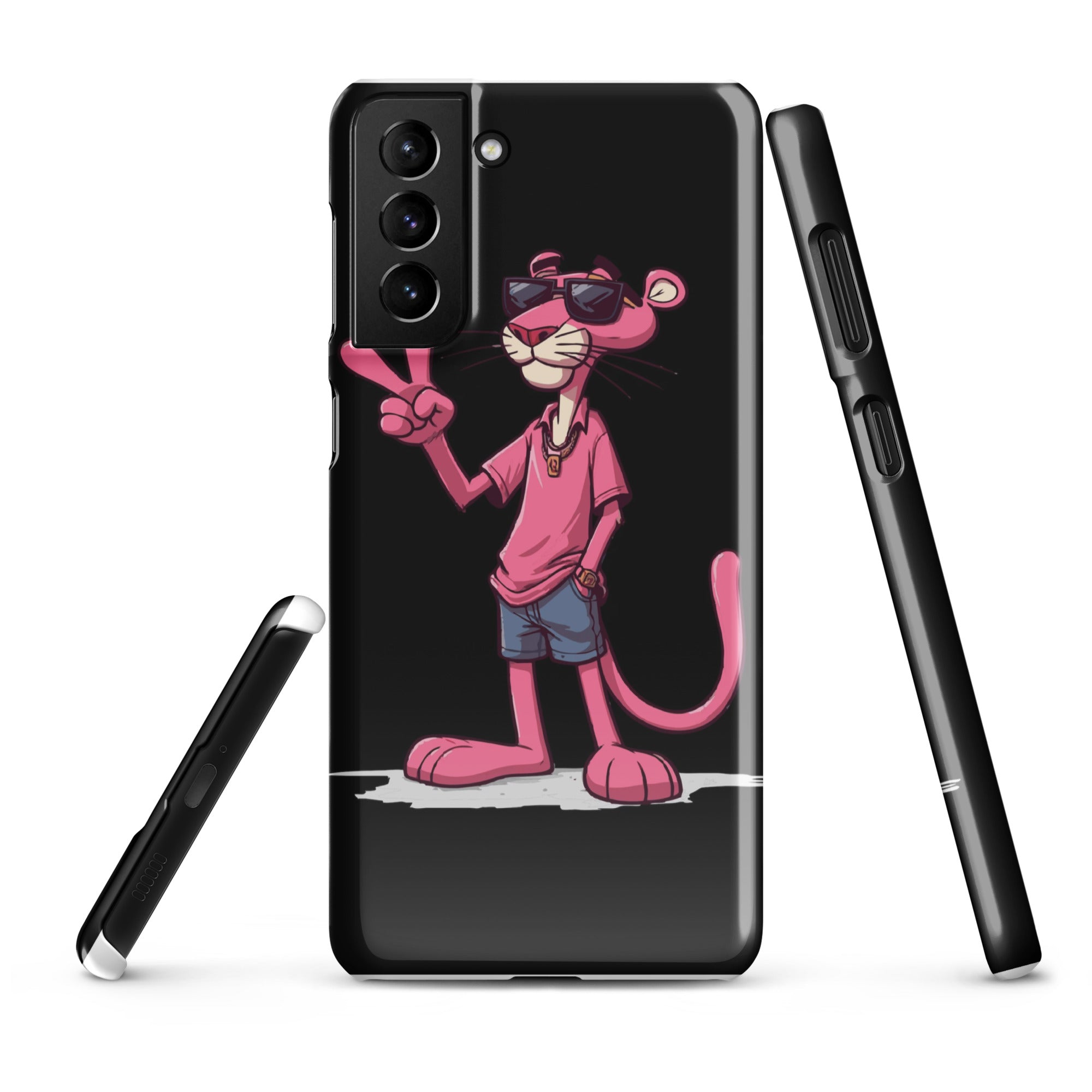 Cover Samsung Resistente – Compatibile con Ricarica Wireless – Design Pink Panter-Biiply