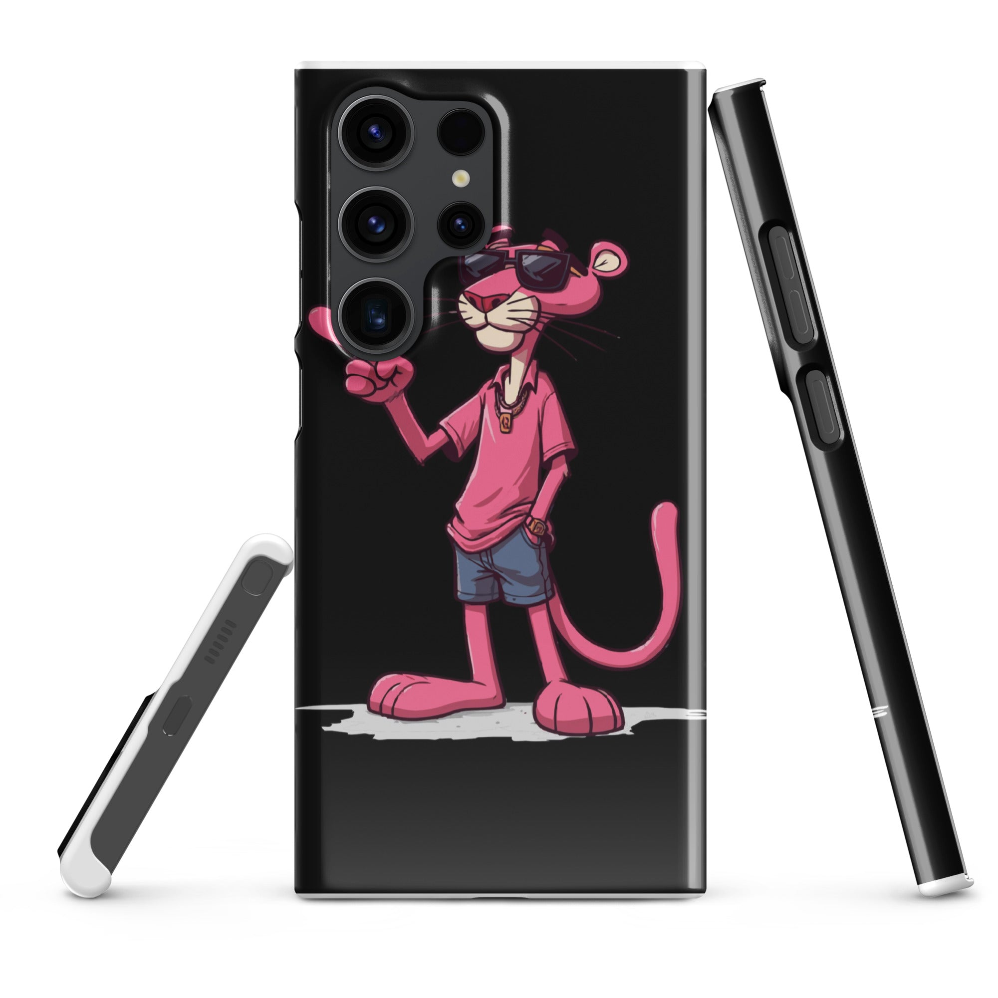 Cover Samsung Resistente – Compatibile con Ricarica Wireless – Design Pink Panter-Biiply