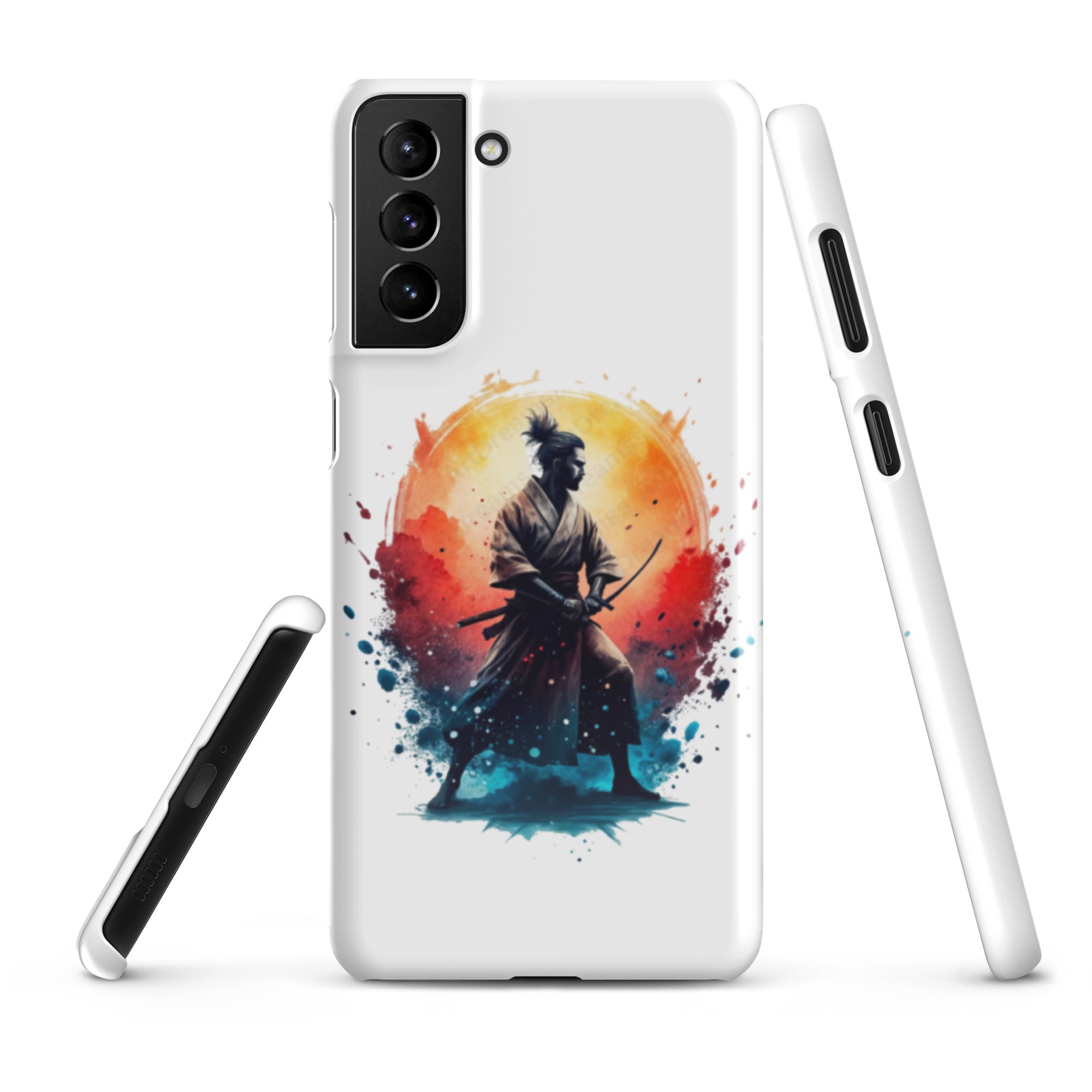 Cover Samsung Resistente – Compatibile con Ricarica Wireless – Design Samurai Giapponese-Biiply