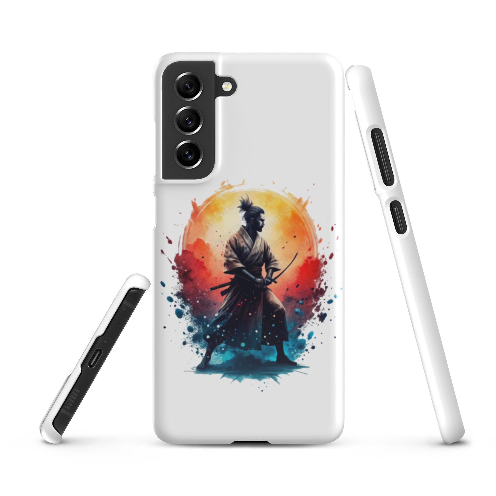 Cover Samsung Resistente – Compatibile con Ricarica Wireless – Design Samurai Giapponese-Biiply