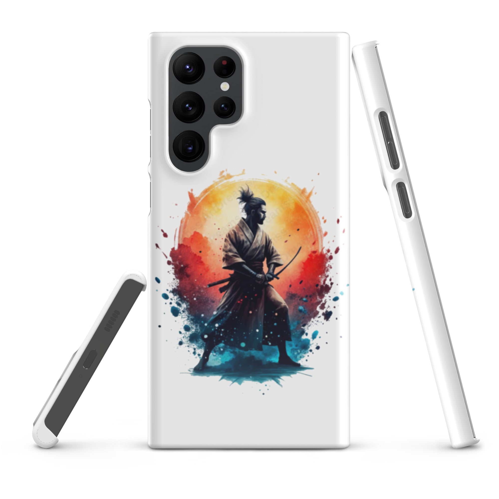 Cover Samsung Resistente – Compatibile con Ricarica Wireless – Design Samurai Giapponese-Biiply
