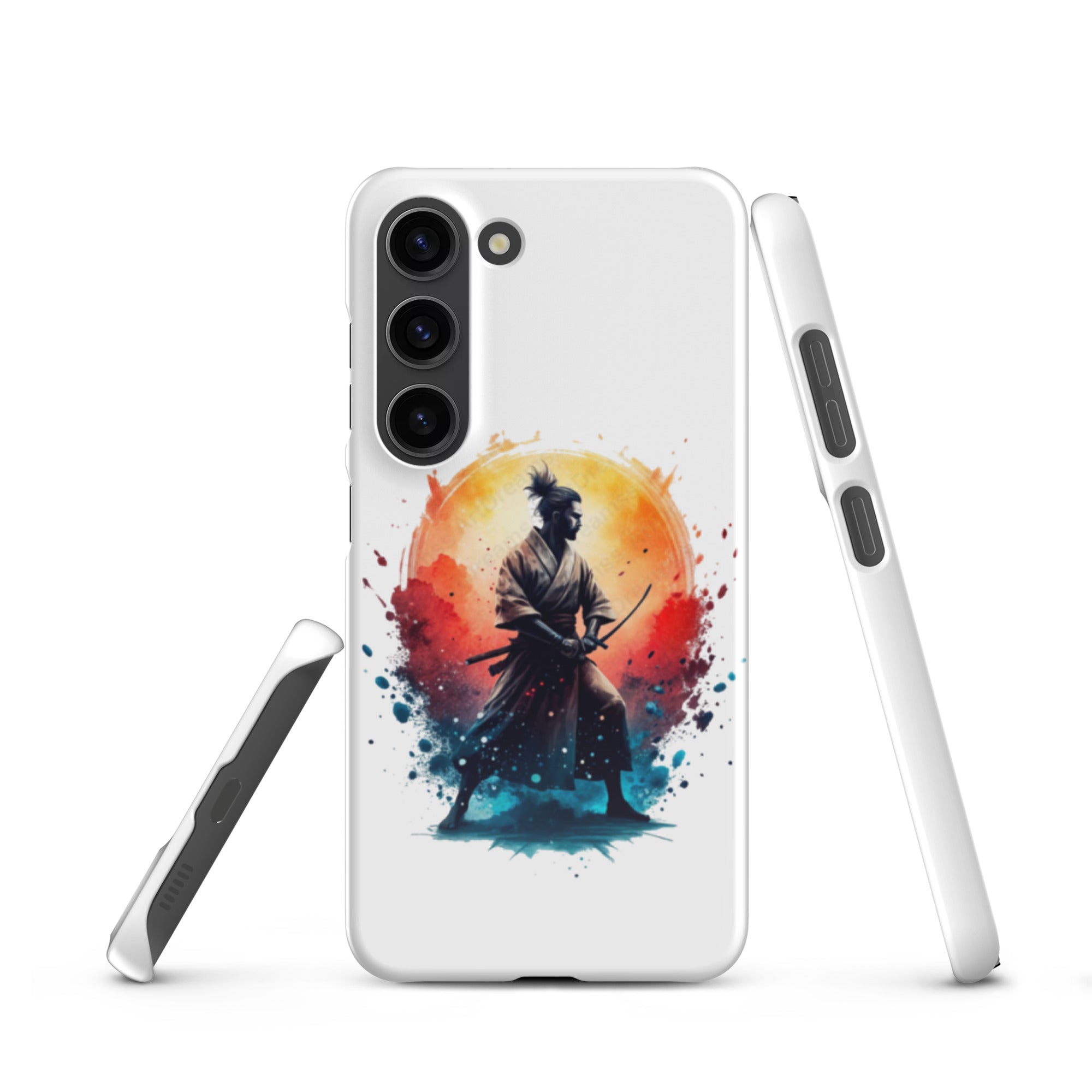 Cover Samsung Resistente – Compatibile con Ricarica Wireless – Design Samurai Giapponese-Biiply