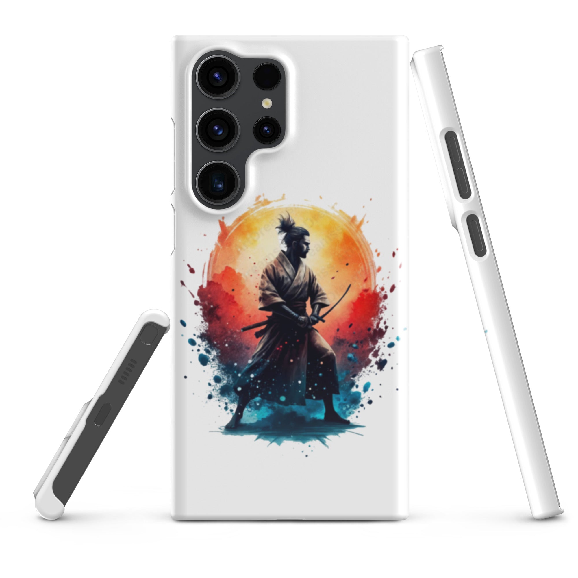 Cover Samsung Resistente – Compatibile con Ricarica Wireless – Design Samurai Giapponese-Biiply