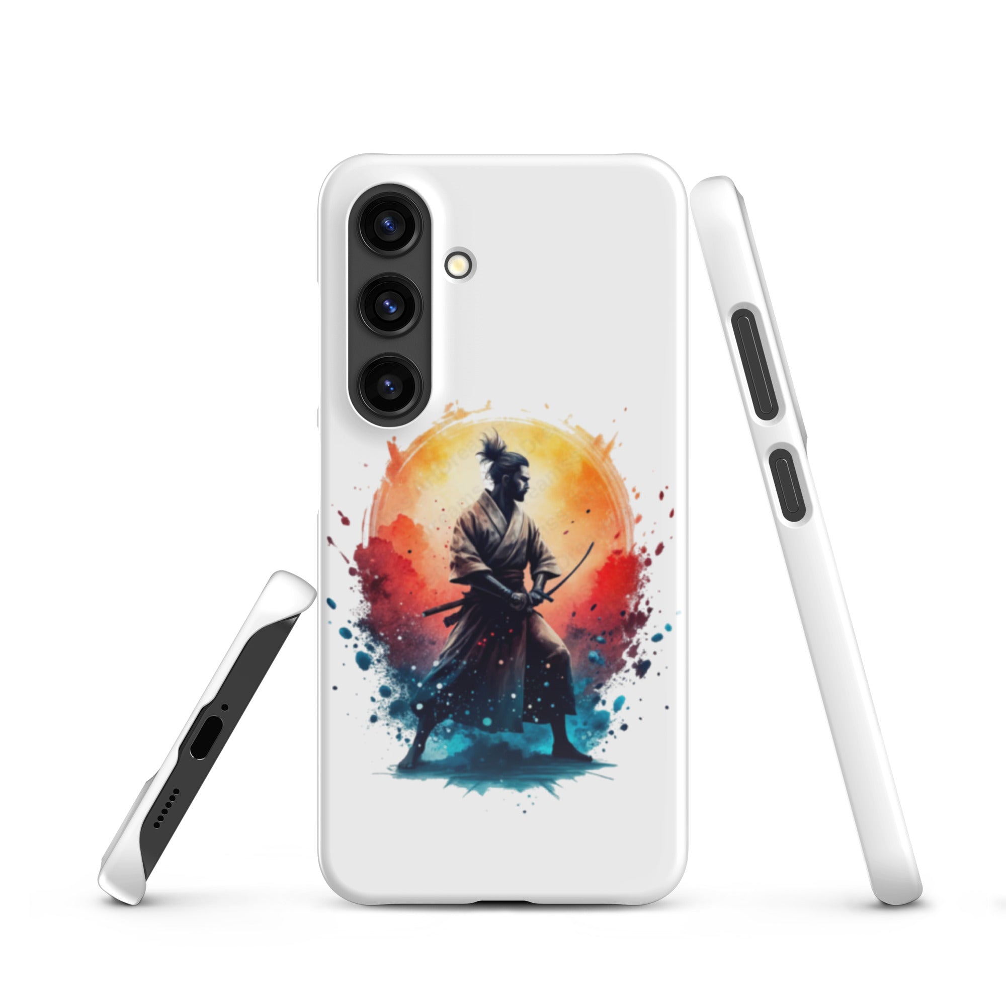 Cover Samsung Resistente – Compatibile con Ricarica Wireless – Design Samurai Giapponese-Biiply