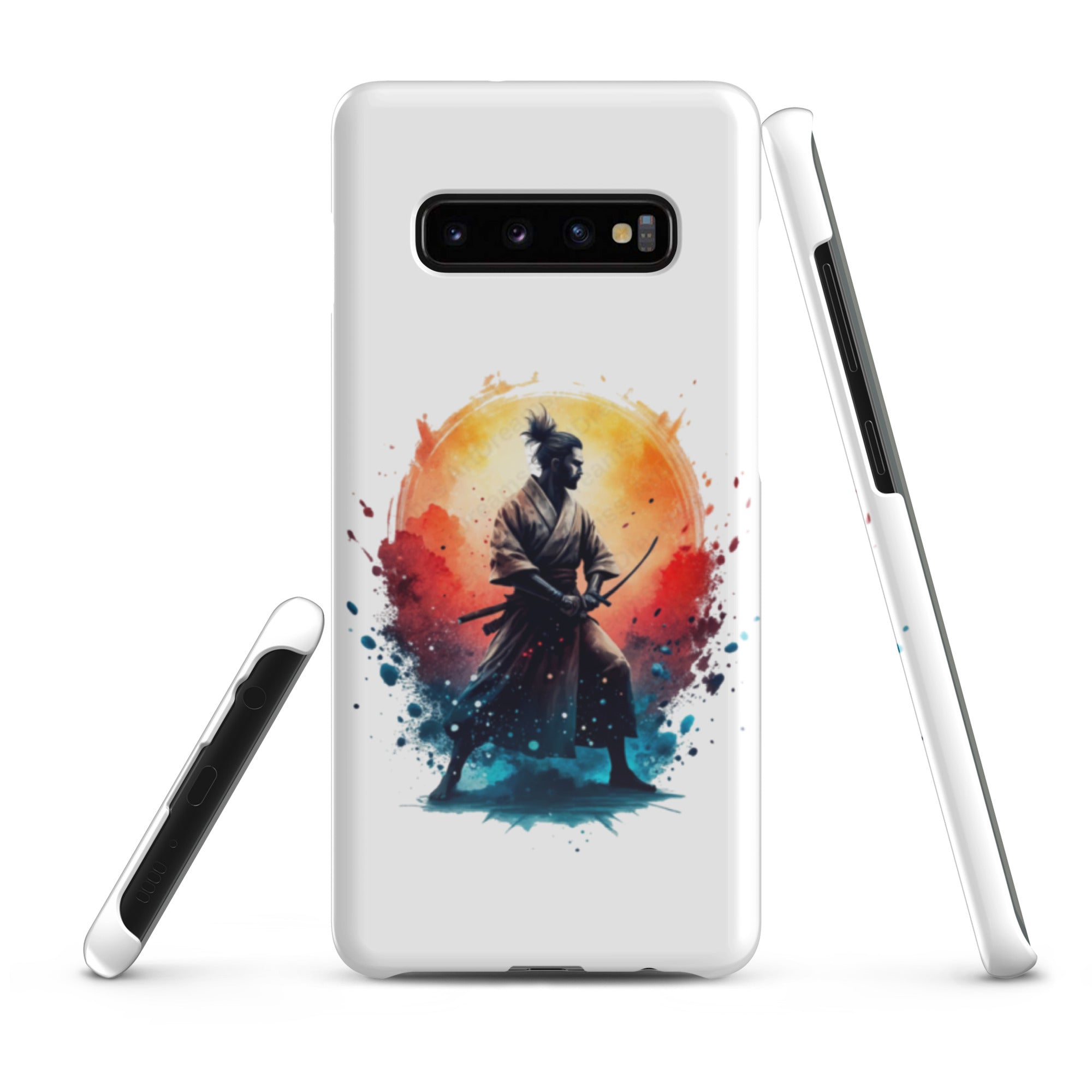 Cover Samsung Resistente – Compatibile con Ricarica Wireless – Design Samurai Giapponese-Biiply