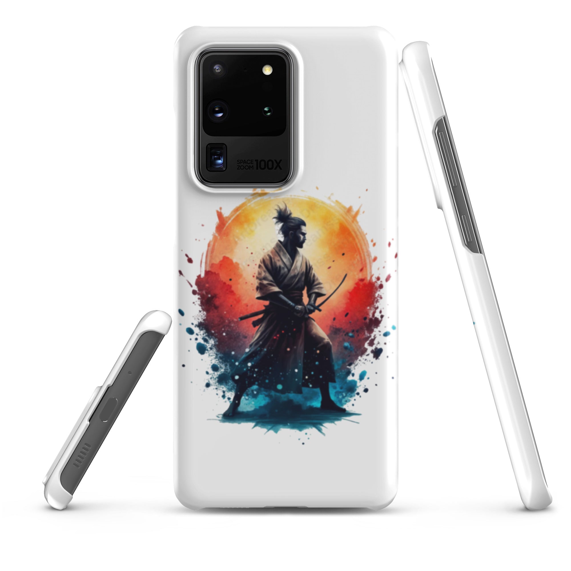 Cover Samsung Resistente – Compatibile con Ricarica Wireless – Design Samurai Giapponese-Biiply