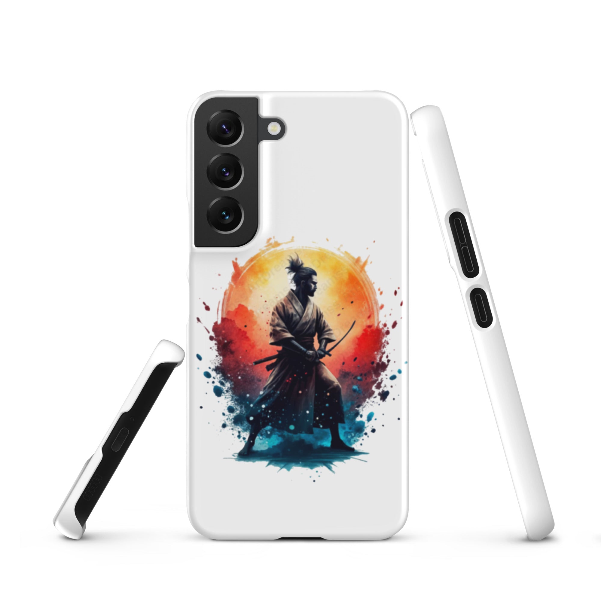 Cover Samsung Resistente – Compatibile con Ricarica Wireless – Design Samurai Giapponese-Biiply