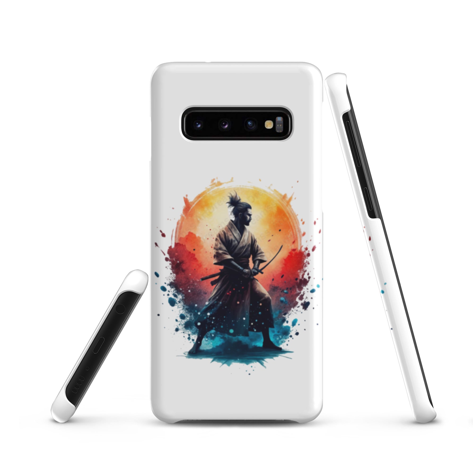 Cover Samsung Resistente – Compatibile con Ricarica Wireless – Design Samurai Giapponese-Biiply