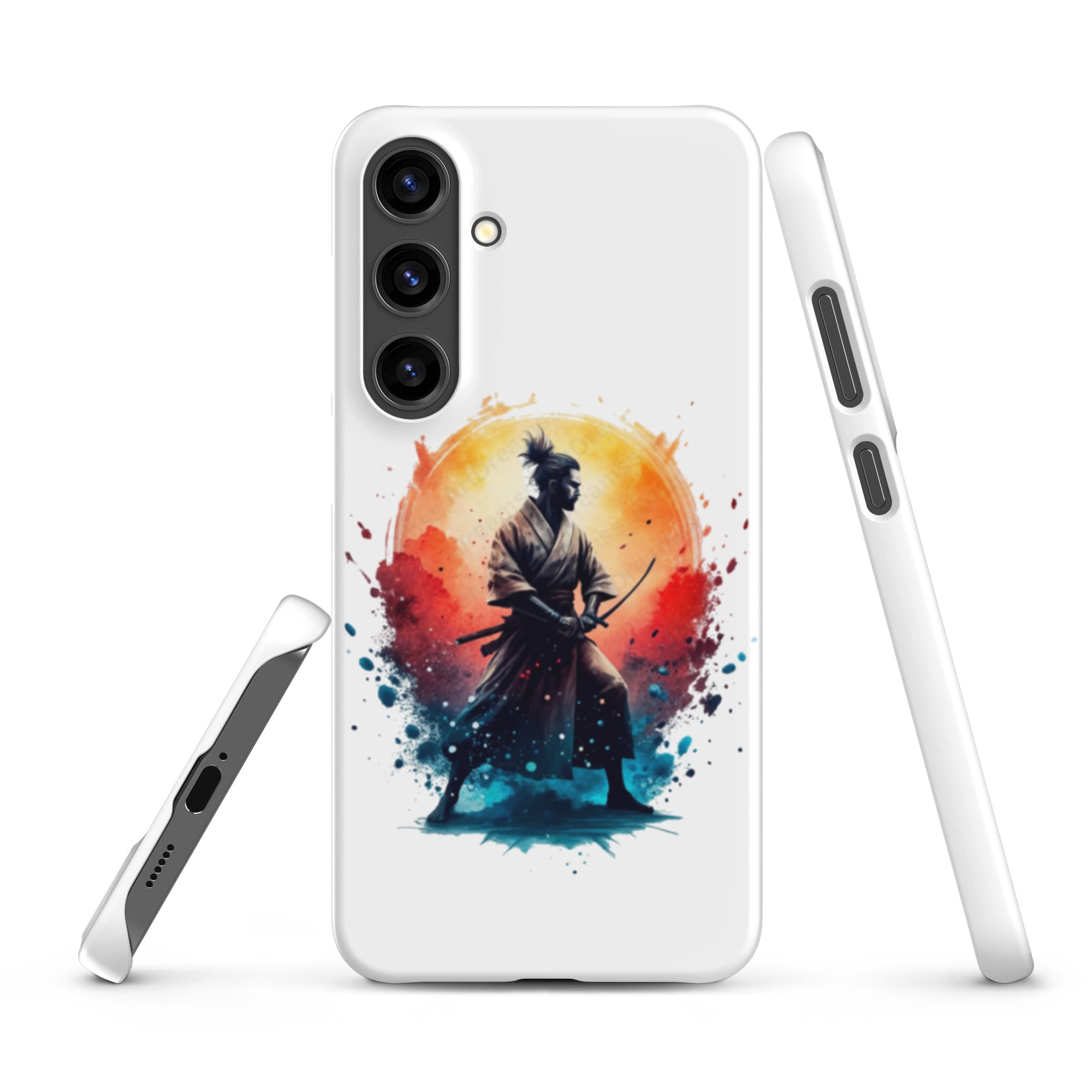 Cover Samsung Resistente – Compatibile con Ricarica Wireless – Design Samurai Giapponese-Biiply