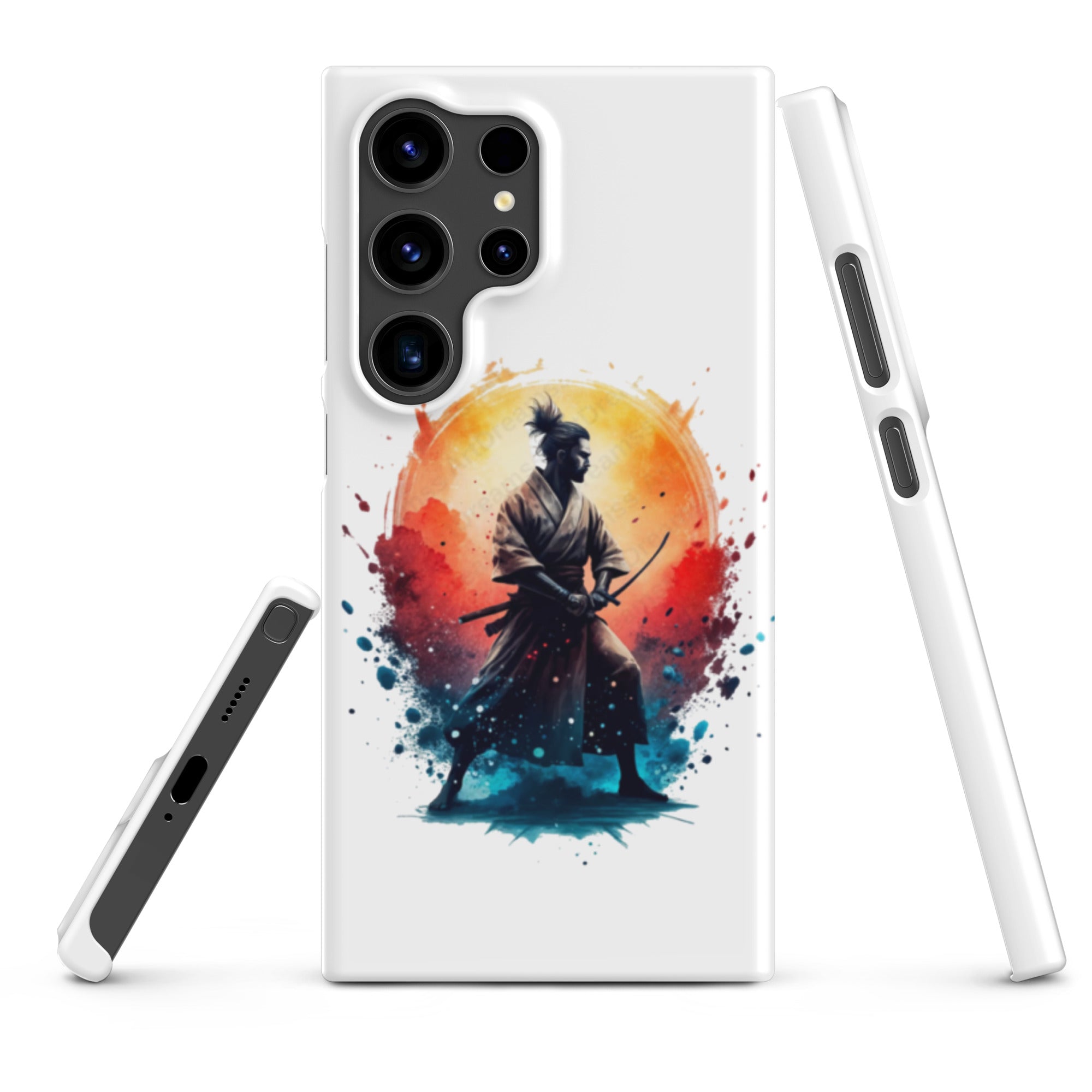 Cover Samsung Resistente – Compatibile con Ricarica Wireless – Design Samurai Giapponese-Biiply