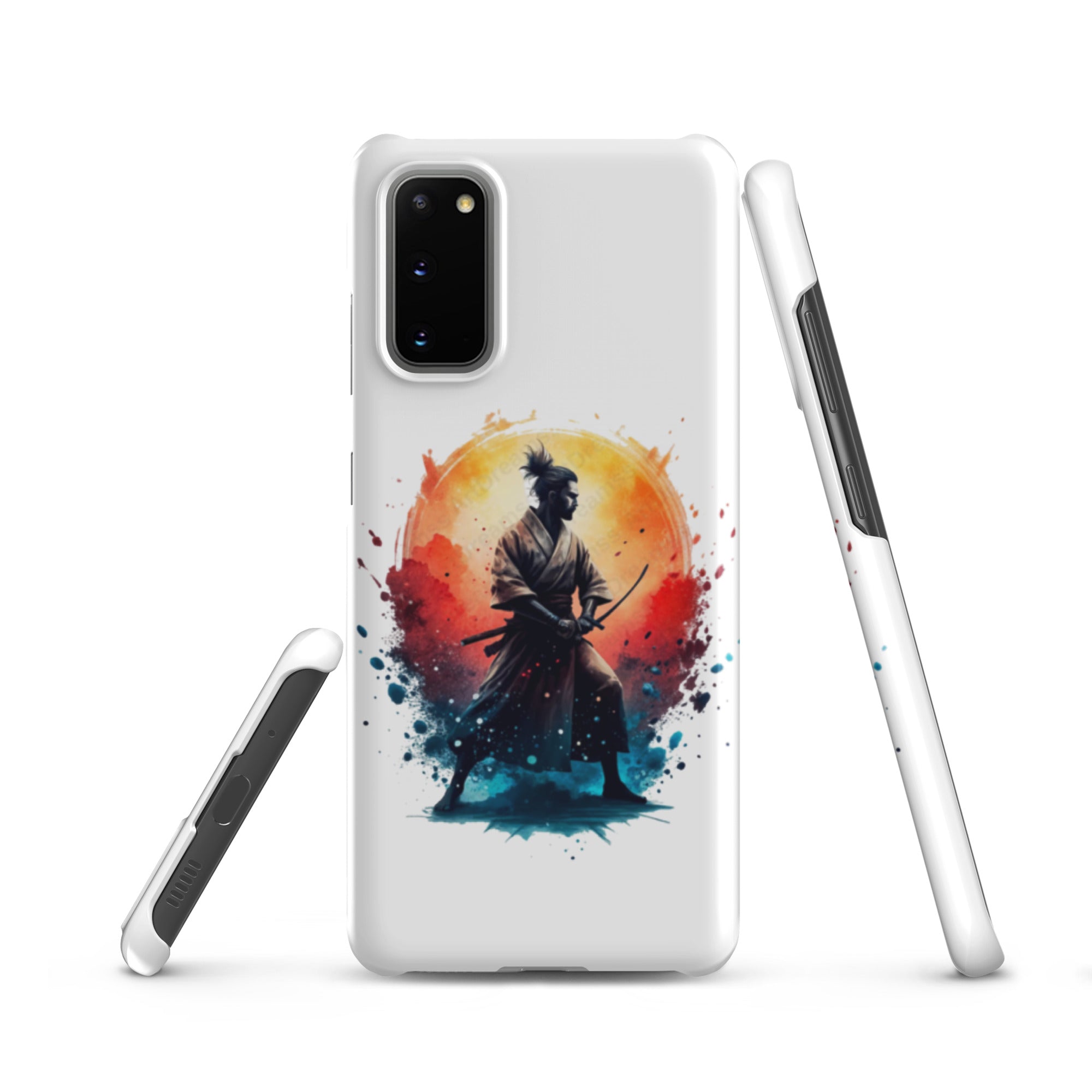 Cover Samsung Resistente – Compatibile con Ricarica Wireless – Design Samurai Giapponese-Biiply