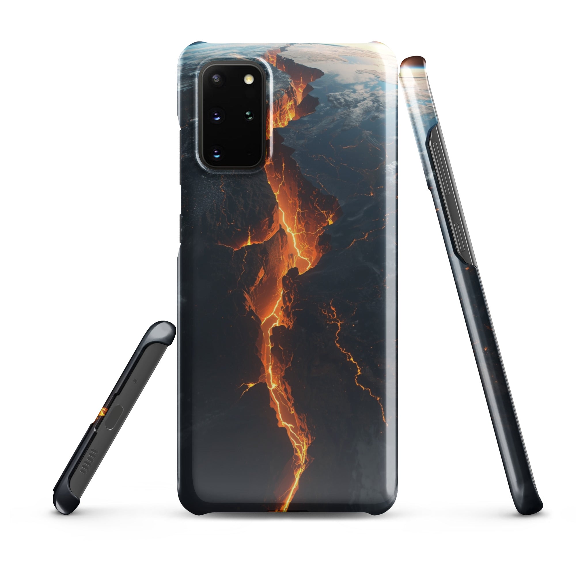 Cover Samsung Resistente – Compatibile con Ricarica Wireless – Design Spaccatura Pianeta Terra-Biiply