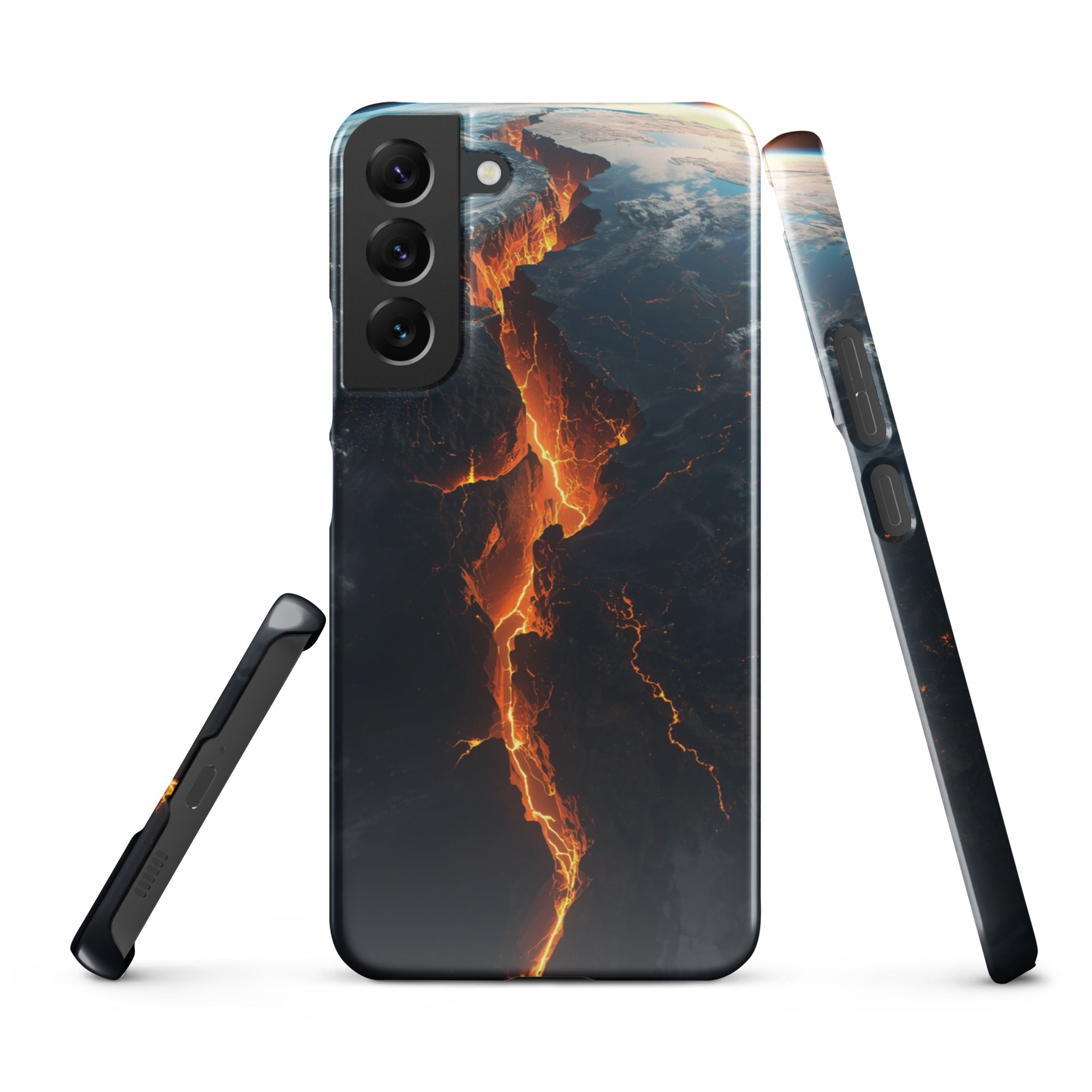 Cover Samsung Resistente – Compatibile con Ricarica Wireless – Design Spaccatura Pianeta Terra-Biiply