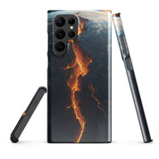 Cover Samsung Resistente – Compatibile con Ricarica Wireless – Design Spaccatura Pianeta Terra-Biiply