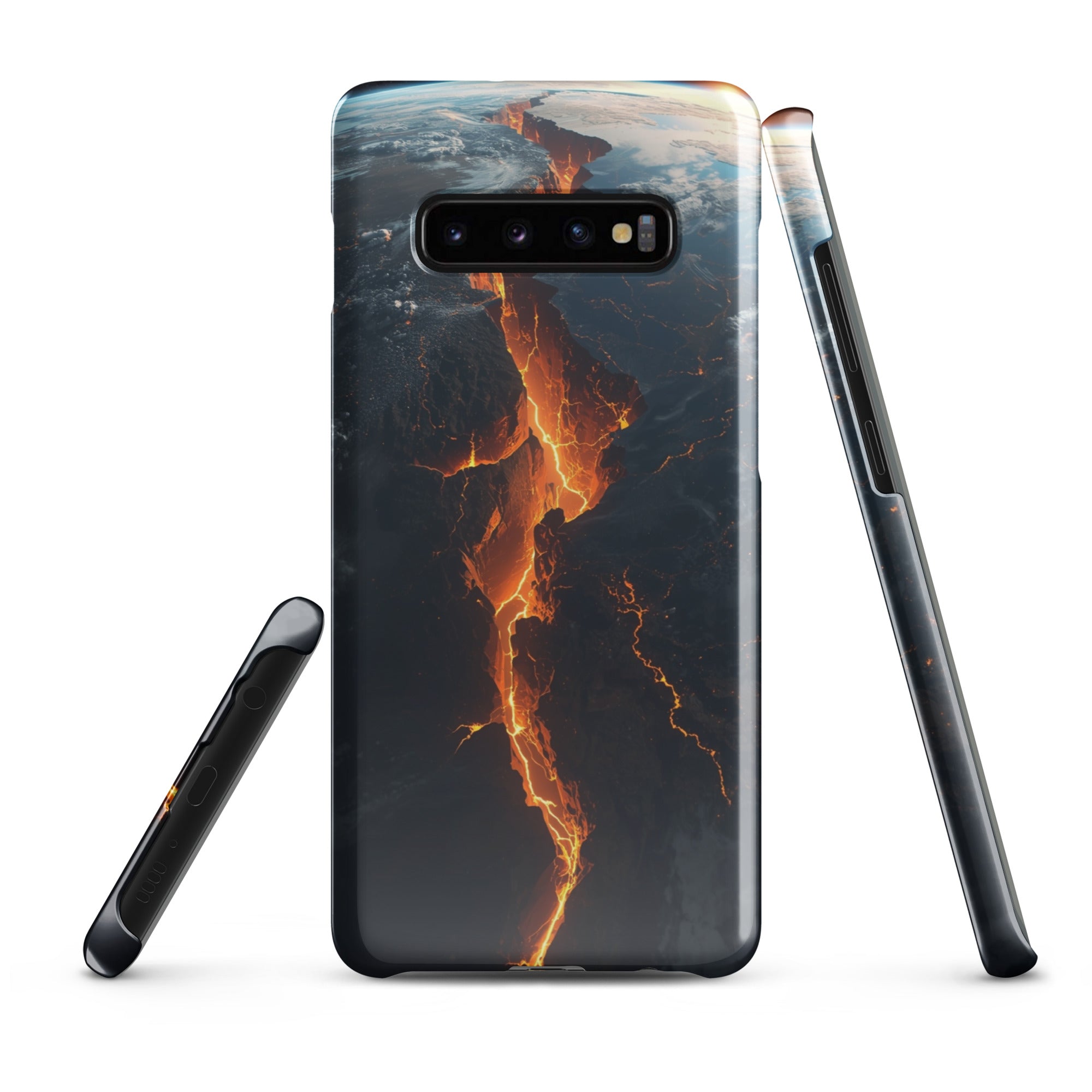 Cover Samsung Resistente – Compatibile con Ricarica Wireless – Design Spaccatura Pianeta Terra-Biiply