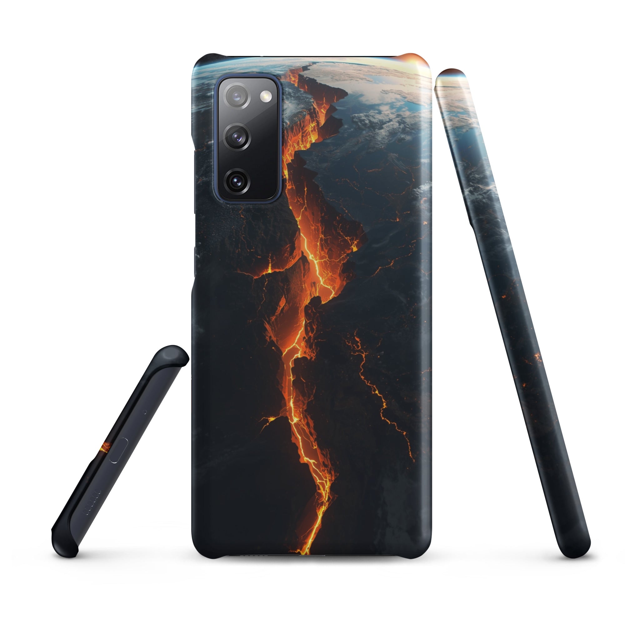 Cover Samsung Resistente – Compatibile con Ricarica Wireless – Design Spaccatura Pianeta Terra-Biiply