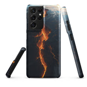 Cover Samsung Resistente – Compatibile con Ricarica Wireless – Design Spaccatura Pianeta Terra-Biiply
