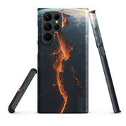 Cover Samsung Resistente – Compatibile con Ricarica Wireless – Design Spaccatura Pianeta Terra-Biiply
