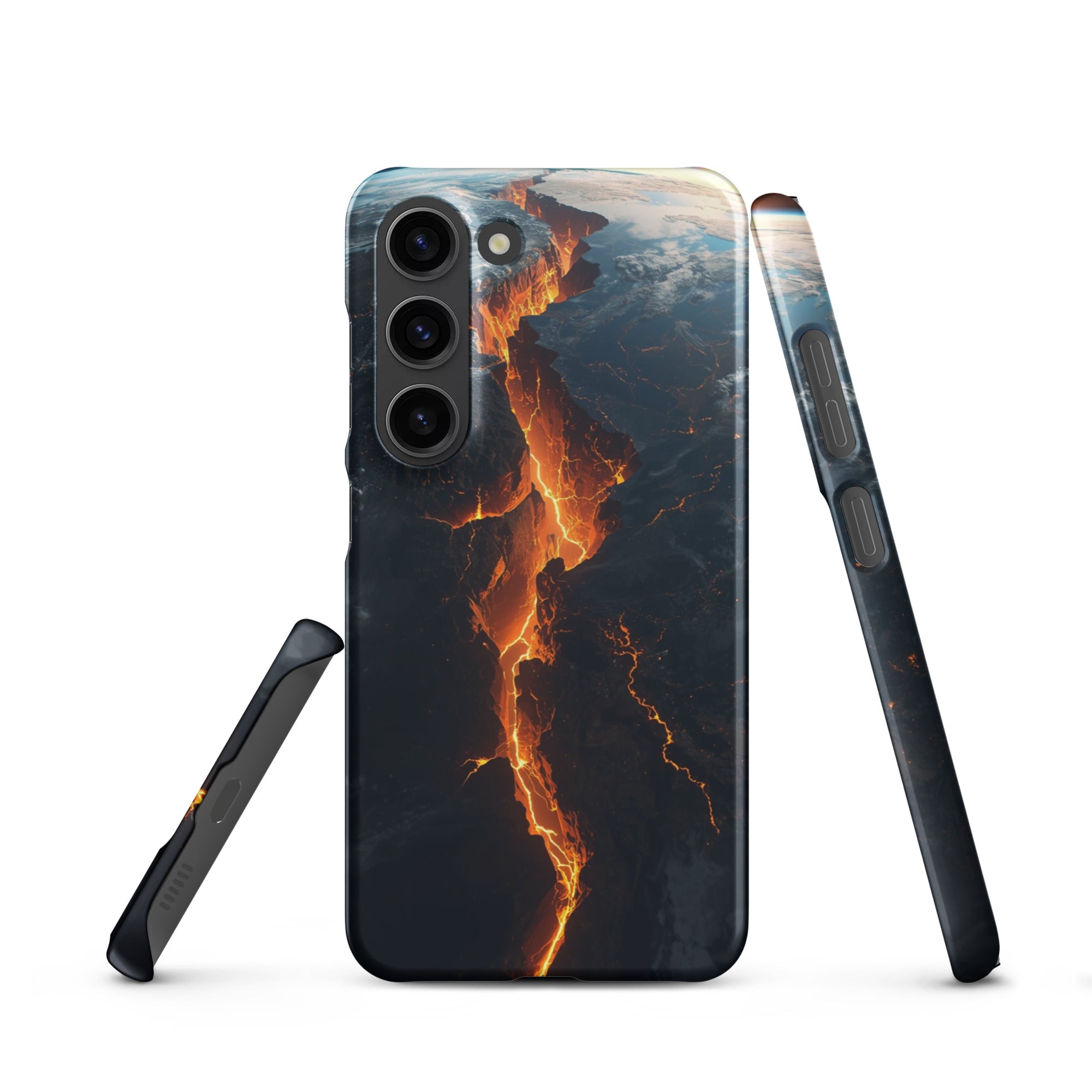 Cover Samsung Resistente – Compatibile con Ricarica Wireless – Design Spaccatura Pianeta Terra-Biiply