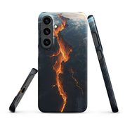 Cover Samsung Resistente – Compatibile con Ricarica Wireless – Design Spaccatura Pianeta Terra-Biiply