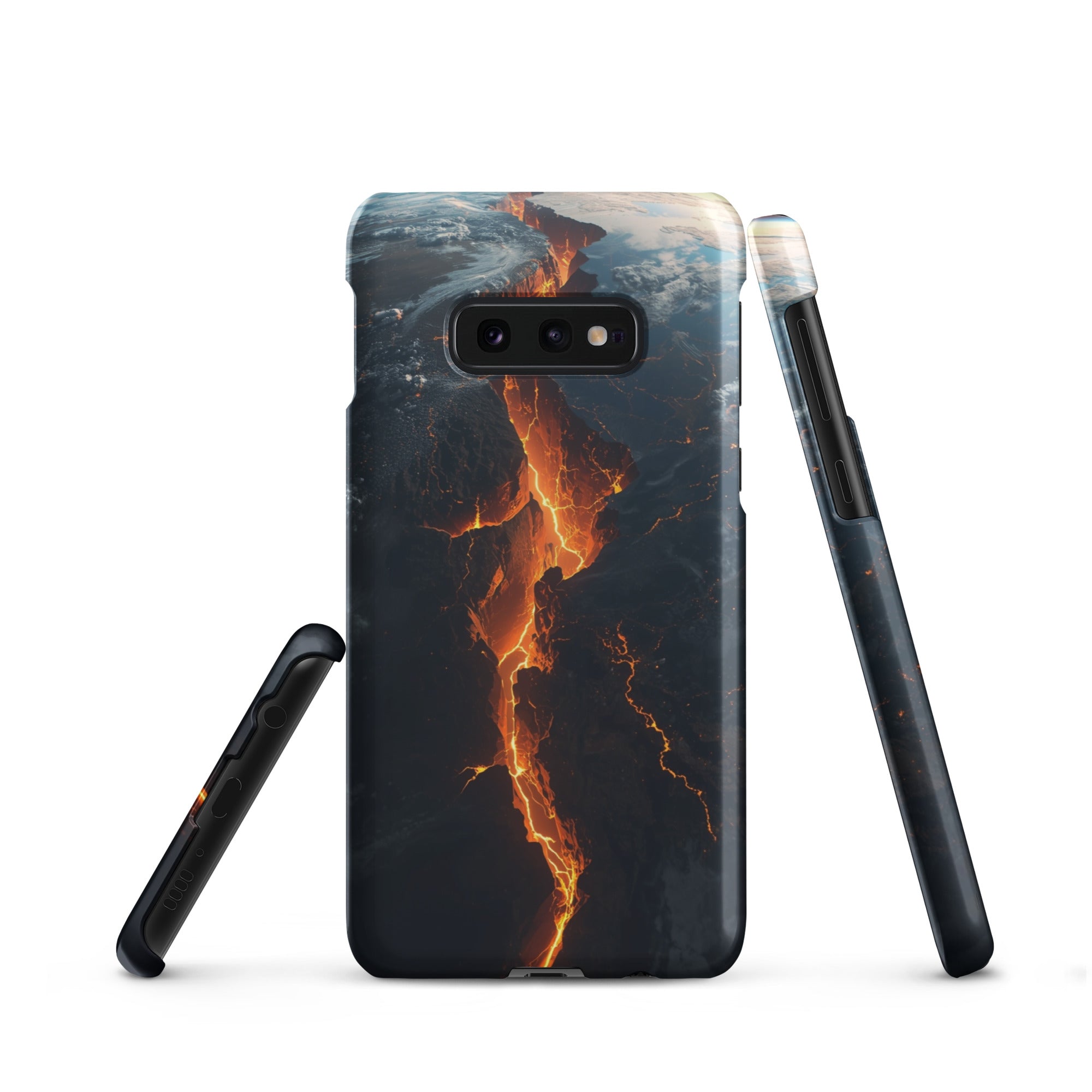 Cover Samsung Resistente – Compatibile con Ricarica Wireless – Design Spaccatura Pianeta Terra-Biiply