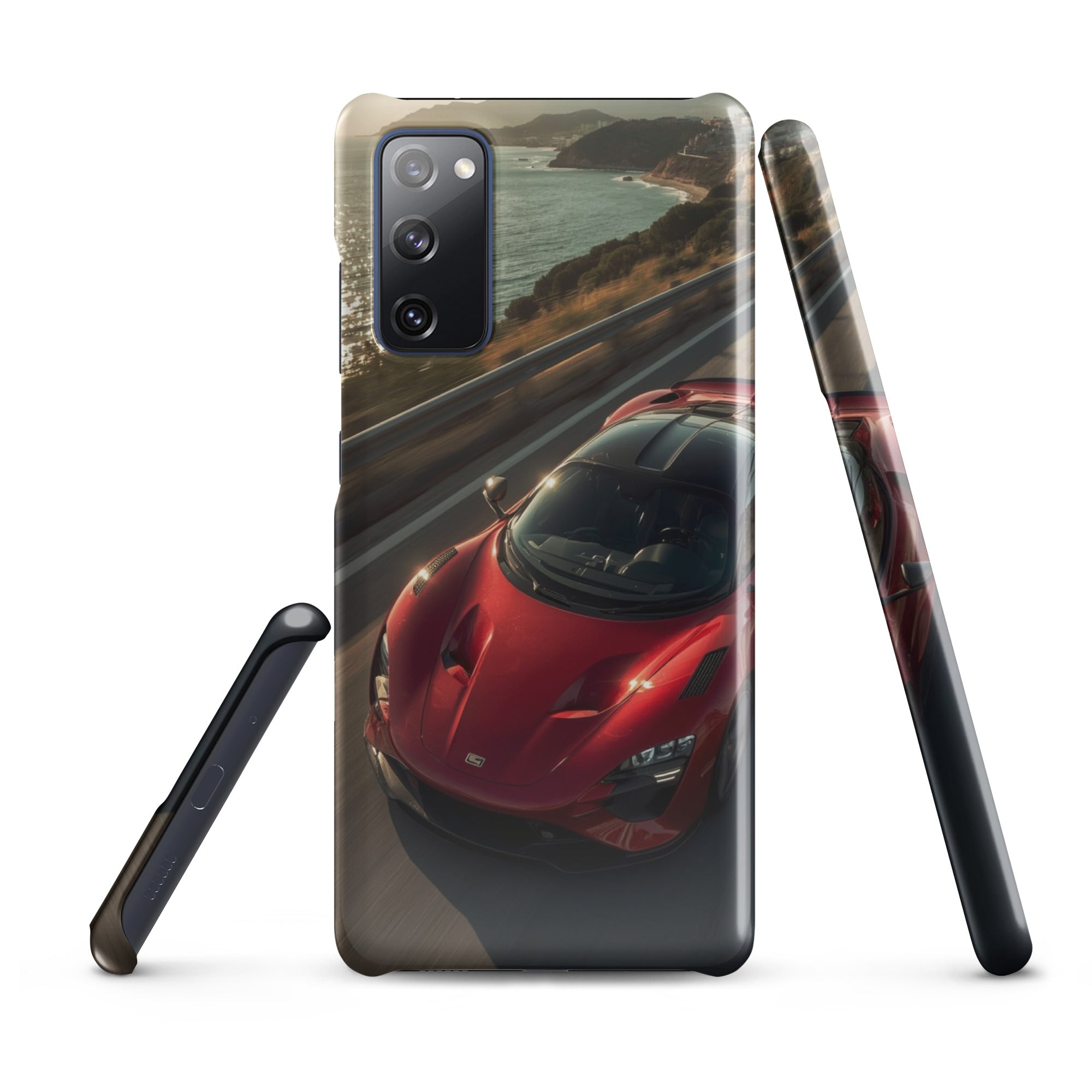 Cover Samsung Resistente – Compatibile con Ricarica Wireless – Design Supercar Rossa-Biiply