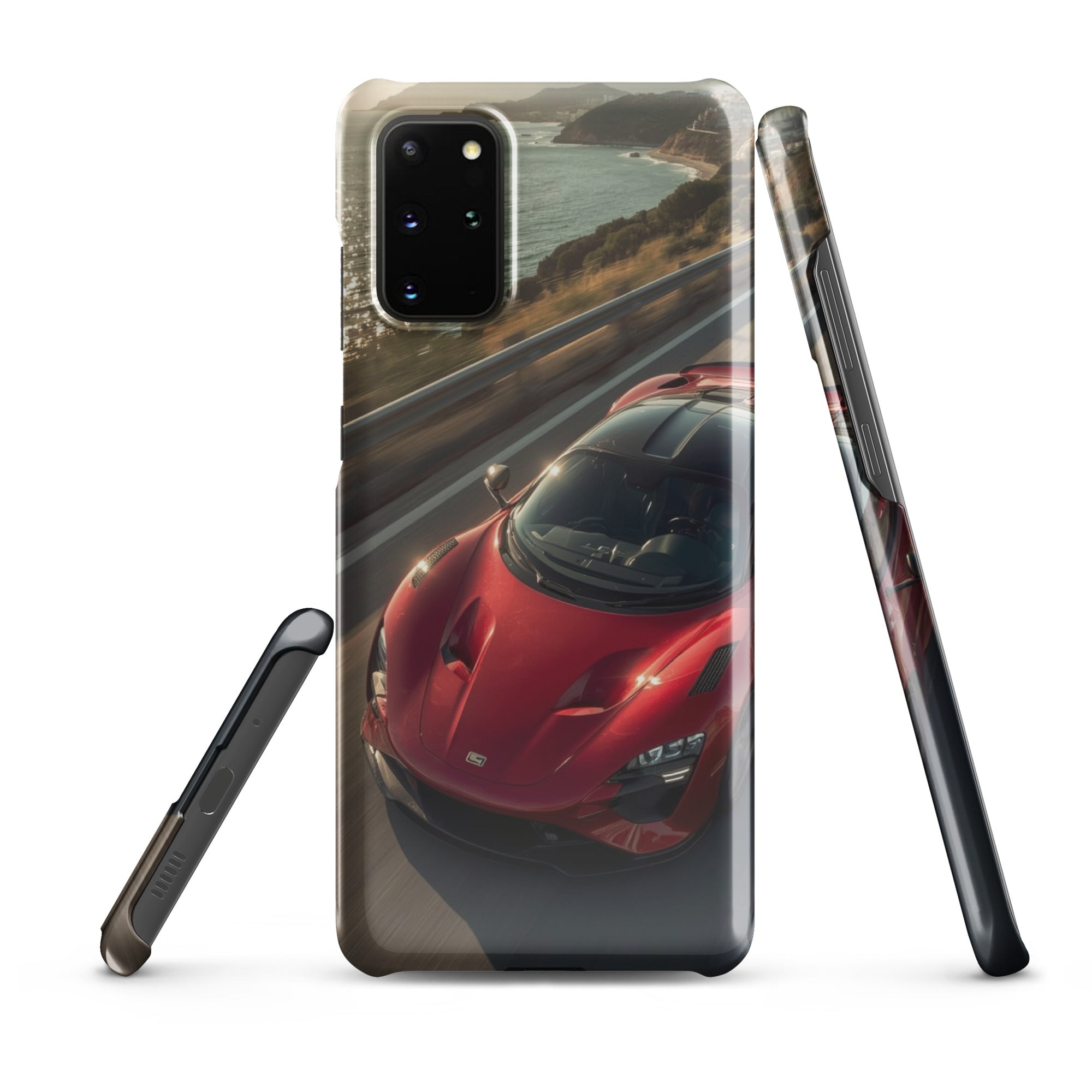 Cover Samsung Resistente – Compatibile con Ricarica Wireless – Design Supercar Rossa-Biiply