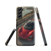 Cover Samsung Resistente – Compatibile con Ricarica Wireless – Design Supercar Rossa-Biiply