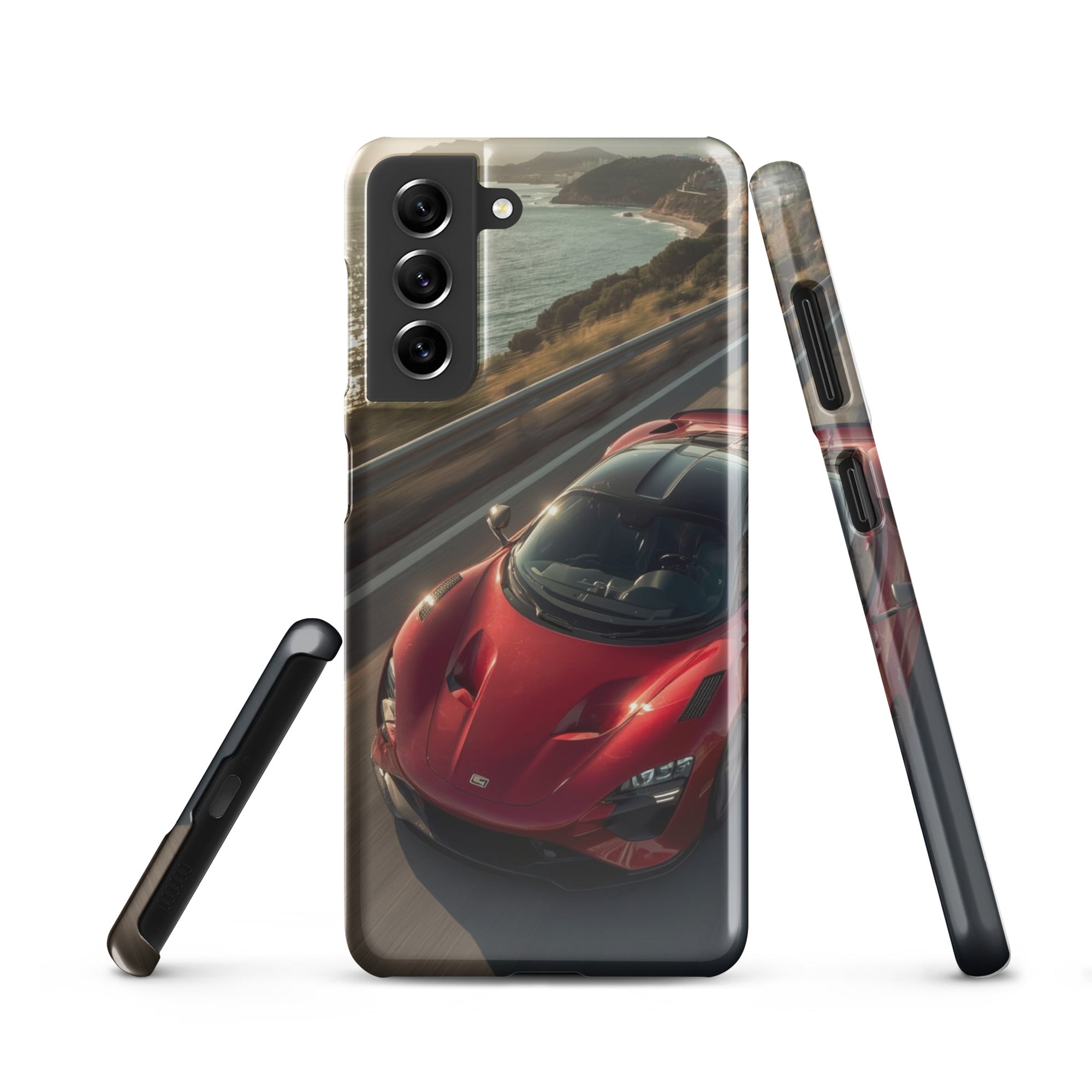 Cover Samsung Resistente – Compatibile con Ricarica Wireless – Design Supercar Rossa-Biiply