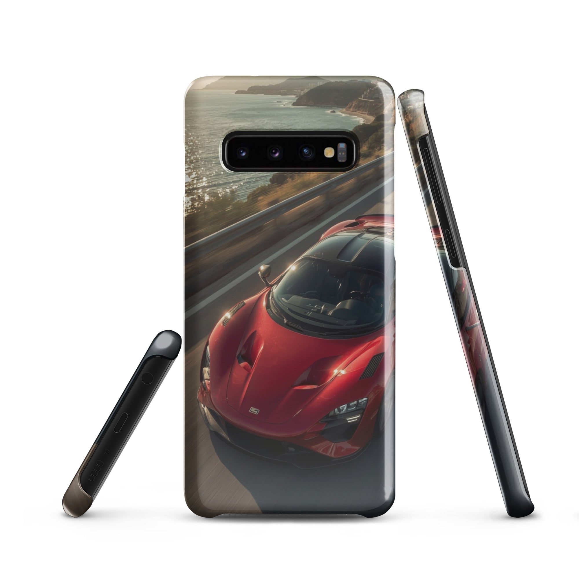 Cover Samsung Resistente – Compatibile con Ricarica Wireless – Design Supercar Rossa-Biiply