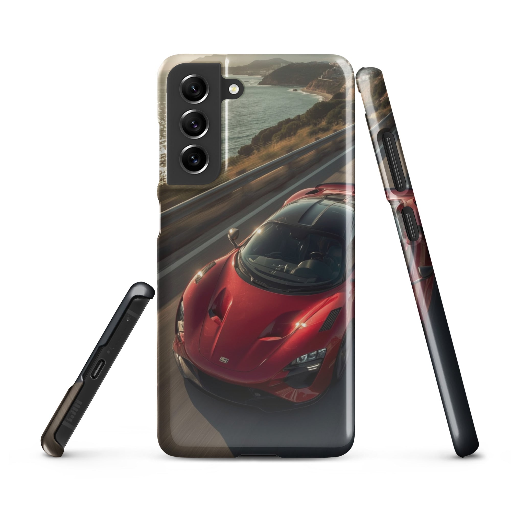 Cover Samsung Resistente – Compatibile con Ricarica Wireless – Design Supercar Rossa-Biiply