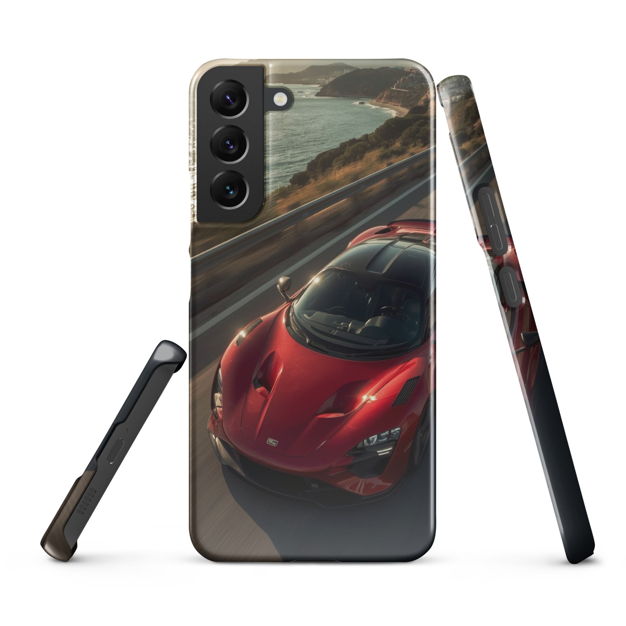 Cover Samsung Resistente – Compatibile con Ricarica Wireless – Design Supercar Rossa-Biiply